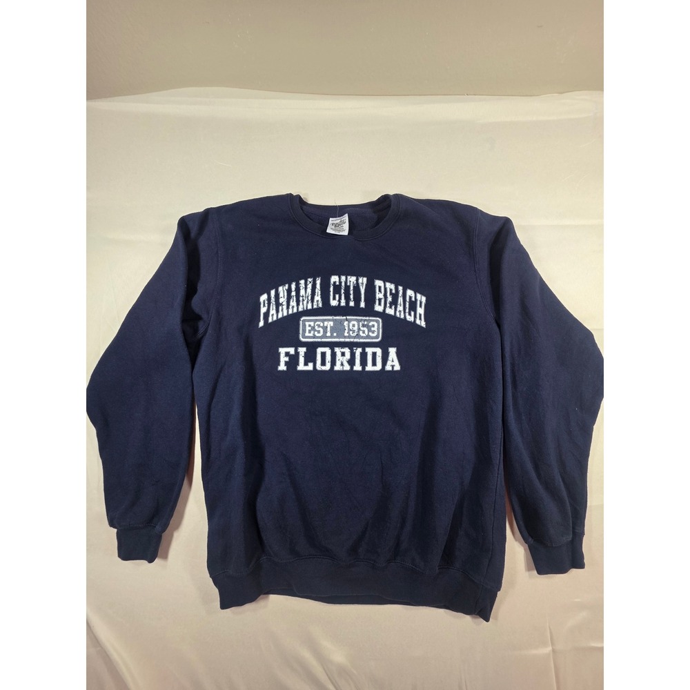 Pacific & Co Panama City Beach Florida Sweatshirt Mens XL Navy Blue Pullover